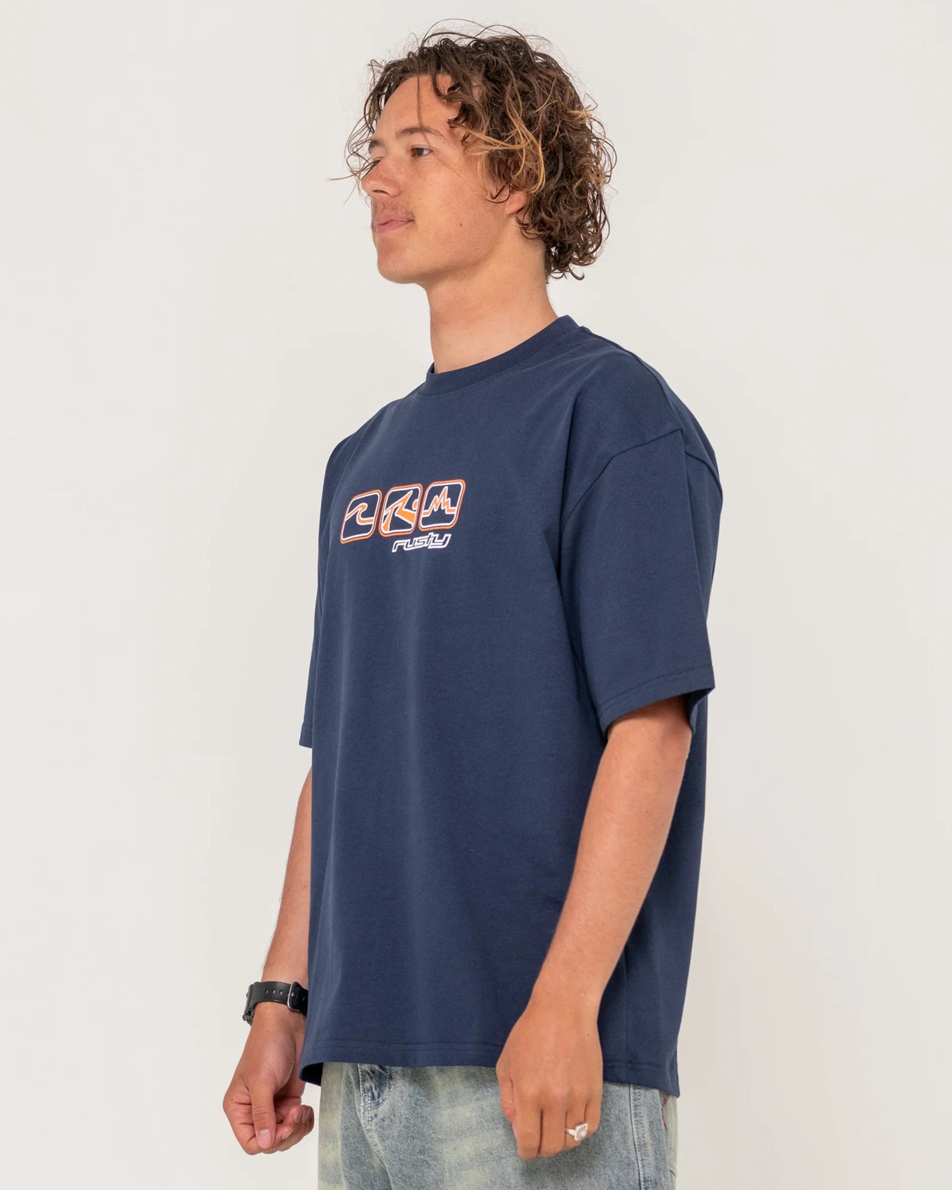 3 Squared Heavy S/S T-Shirt - Navy Blue – Jack's Surfboards