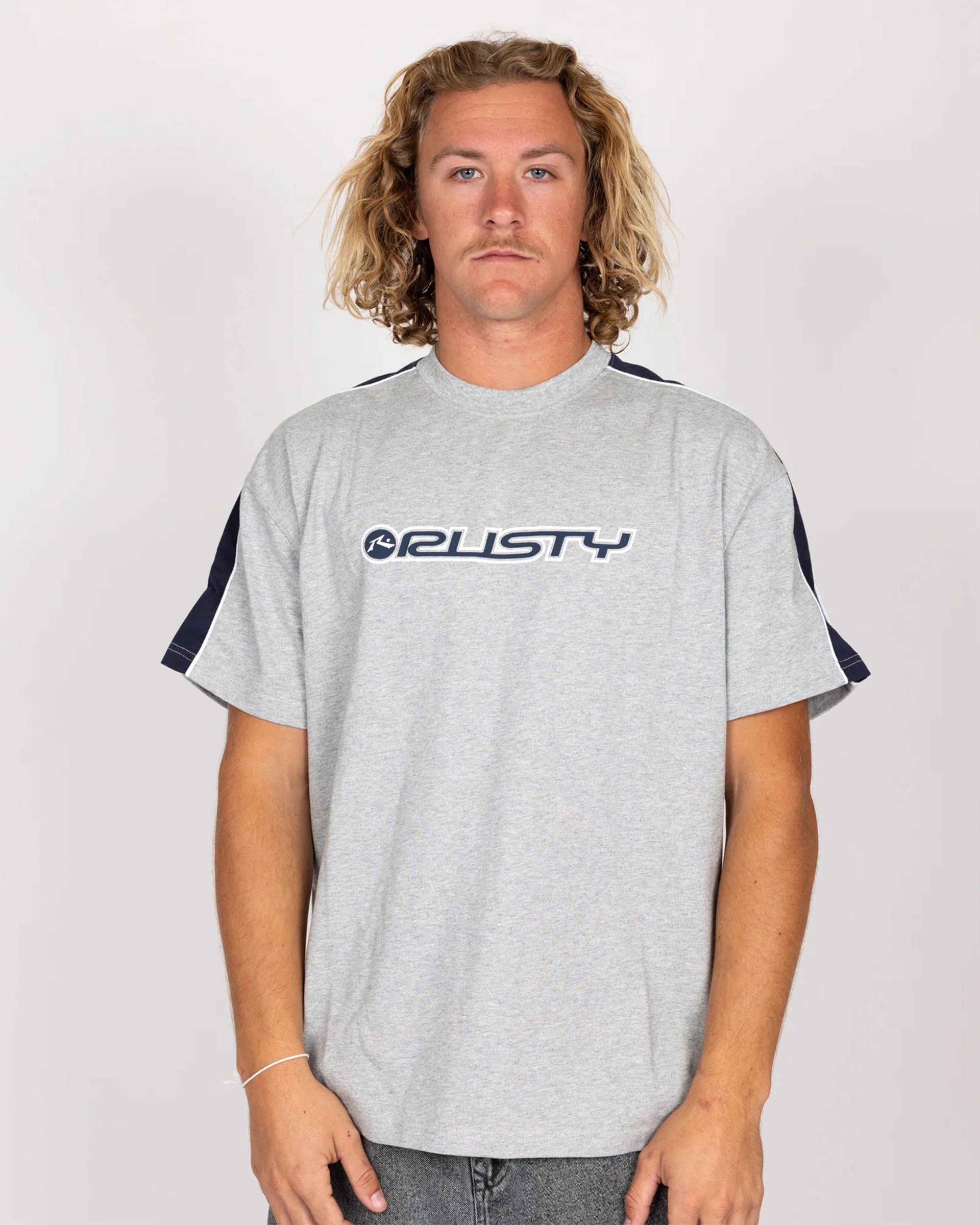 Rusty Alonso Short Sleeve T-Shirt - Grey Marle