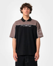 Rusty Cyber Crime Short Sleeve Polo - Black
