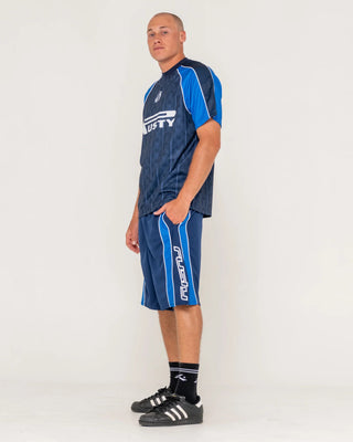 Rusty Cybernate Sports Mesh Short - Navy Blue