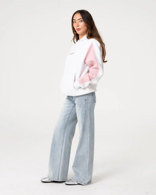 Rusty Women's Cyberwaves Oversized Hood - Ecru Marle/Pink
