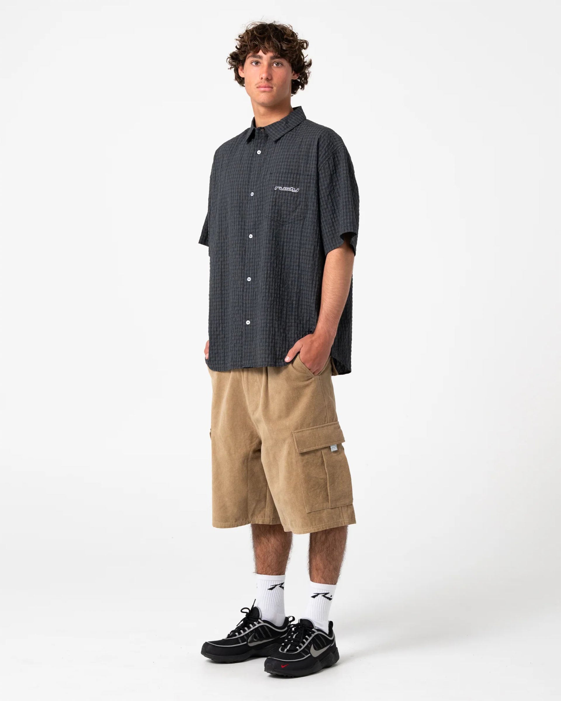 Rusty Defender Short Sleeve Shirt - Black