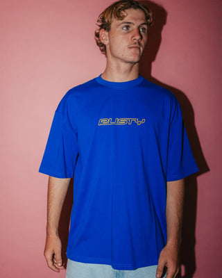 Rusty Flip Daddy Short Sleeve T-Shirt - Royal Blue