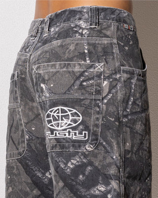 Rusty Flip Rambo Jort - Grey Camo