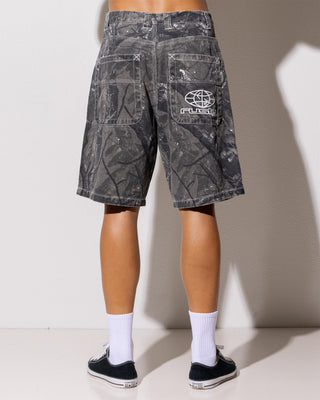 Rusty Flip Rambo Jort - Grey Camo