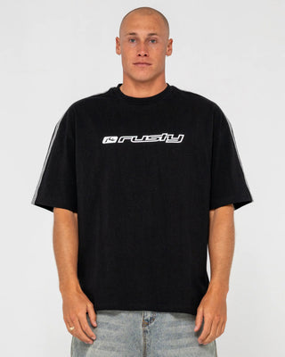 Rusty Gaffa Taped Short Sleeve T-Shirt - Black