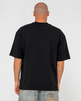 Rusty Gaffa Taped Short Sleeve T-Shirt - Black
