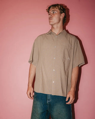 Rusty Hoodus Check Short Sleeve Shirt - Tobacco