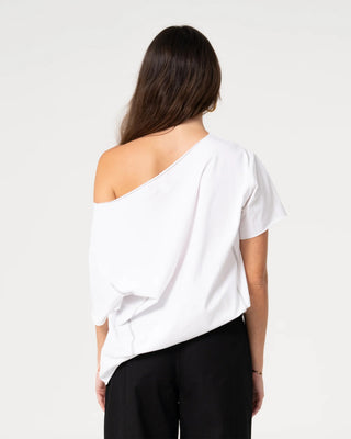 Rusty Women's Kick It Cut Off Shoulder Tee - Vintage White