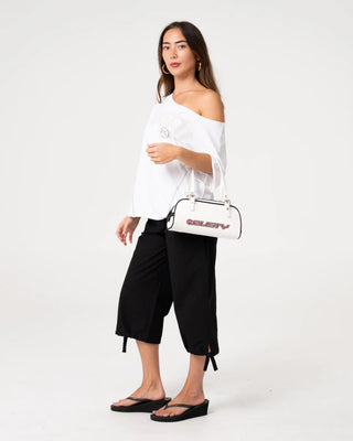 Rusty Women's Kick It Cut Off Shoulder Tee - Vintage White
