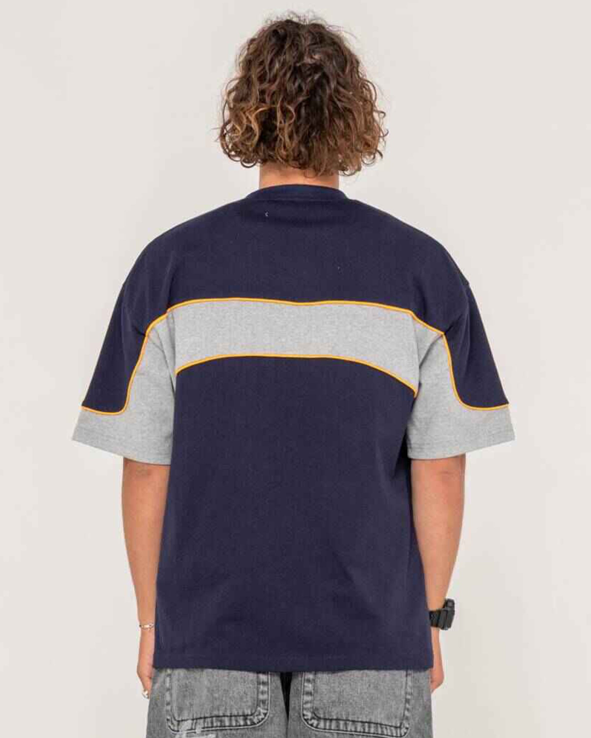Rusty Kinetic Short Sleeve Heavy T-Shirt - Navy Blue