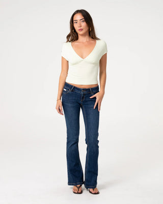 Rusty Women's Lindsay Low Rise Boot Leg Denim Jean - Walk Of Shame