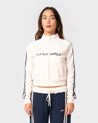 Rusty Women's Maneater Fitted Zip Through Track Jacket - Egret