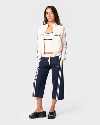 Rusty Women's Maneater Fitted Zip Through Track Jacket - Egret