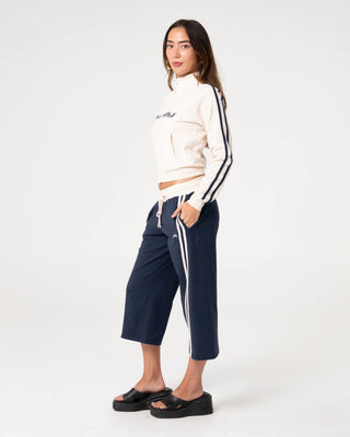 Rusty Women's Maneater Fitted Zip Through Track Jacket - Egret