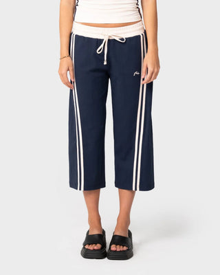 Rusty Women's Maneater Low Rise Capri Track Pant - Navy Blue