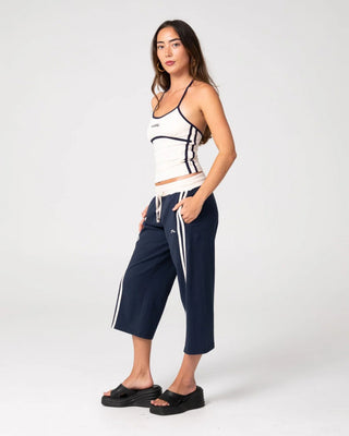 Rusty Women's Maneater Low Rise Capri Track Pant - Navy Blue