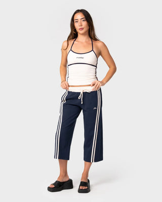 Rusty Women's Maneater Low Rise Capri Track Pant - Navy Blue