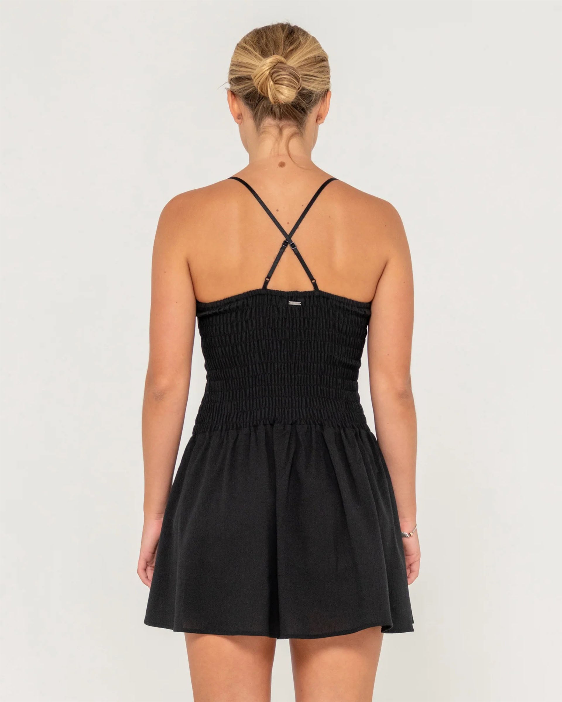 Rusty Women's Mimi Smocked Mini Dress - Black
