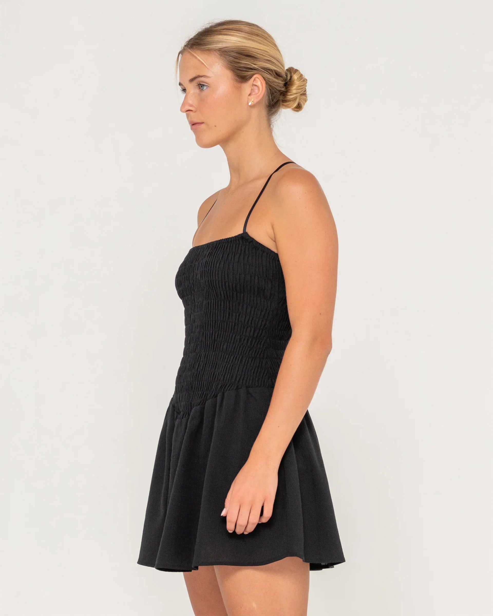 Rusty Women's Mimi Smocked Mini Dress - Black