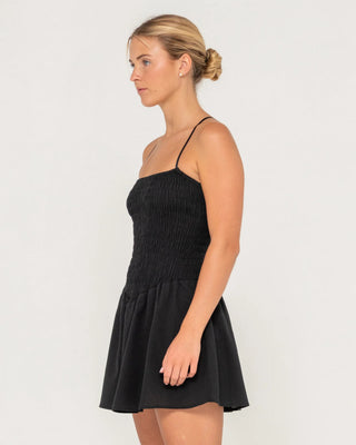 Rusty Women's Mimi Smocked Mini Dress - Black