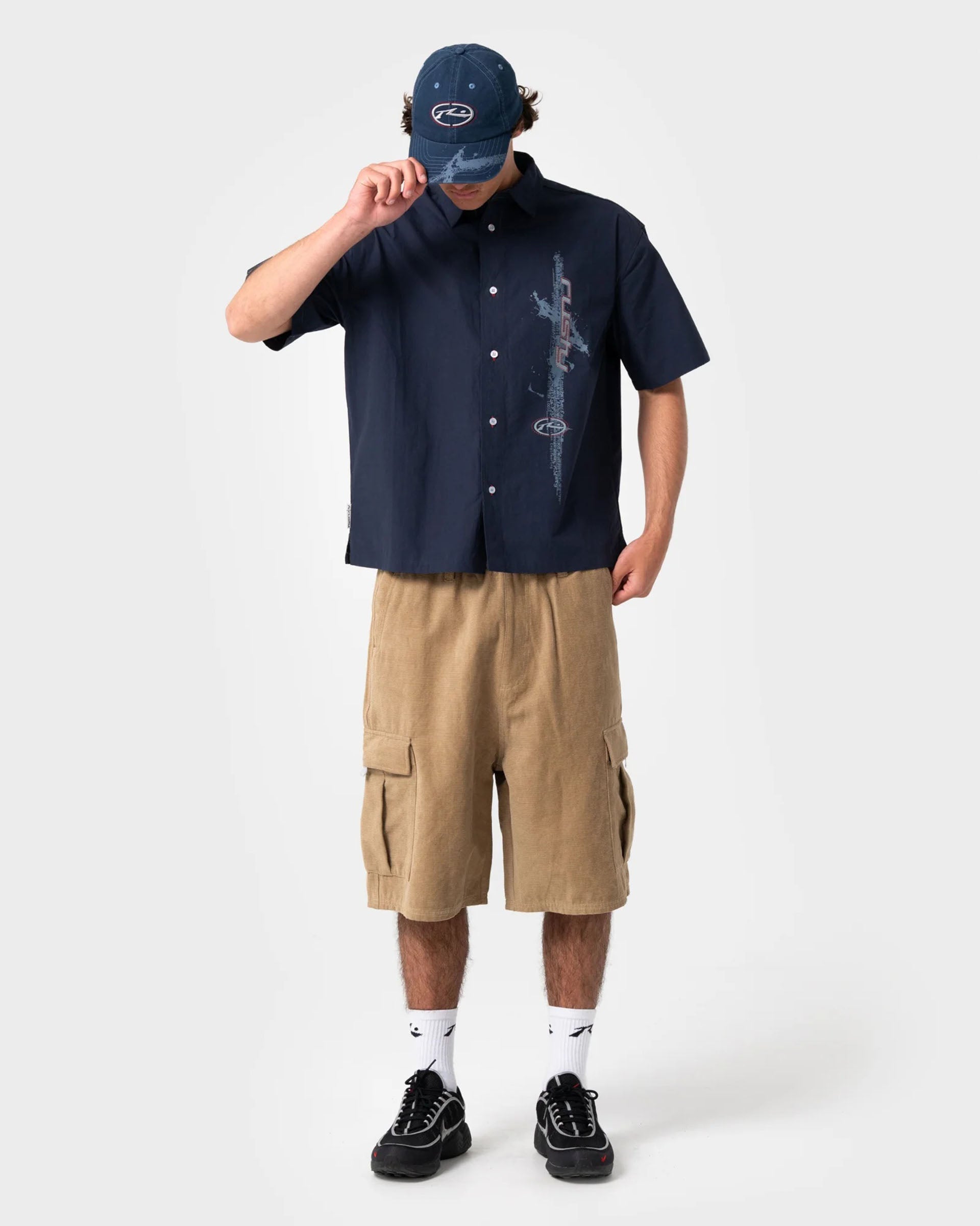 Morning Glory 6 Panel Cap - Navy
