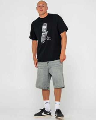 Rusty Phone A Friend Short Sleeve T-Shirt - Black