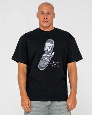 Rusty Phone A Friend Short Sleeve T-Shirt - Black