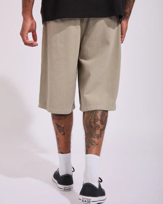 Rusty Request Line Herringbone Short - Abbey Stone
