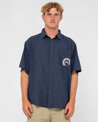 Rusty Resno Recon 2.0 Short Sleeve Shirt - Dark Blue