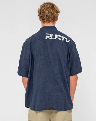 Rusty Resno Recon 2.0 Short Sleeve Shirt - Dark Blue