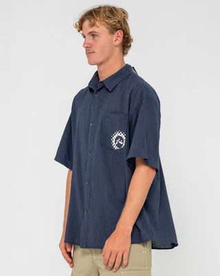 Rusty Resno Recon 2.0 Short Sleeve Shirt - Dark Blue