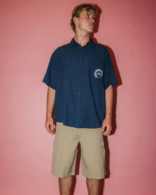 Rusty Resno Recon 2.0 Short Sleeve Shirt - Dark Blue