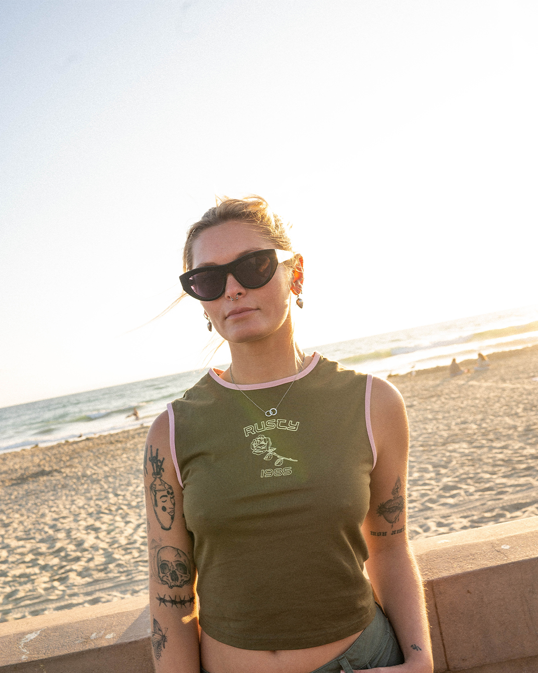 RUSTY ROSE SLIM FIT SLEEVELESS TANK