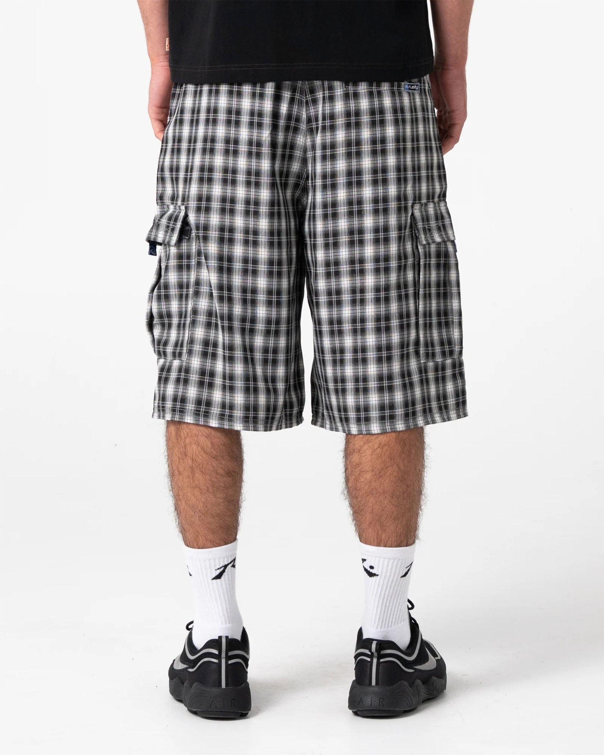 Rusty Screwdriva Elastic Cargo Short - Black