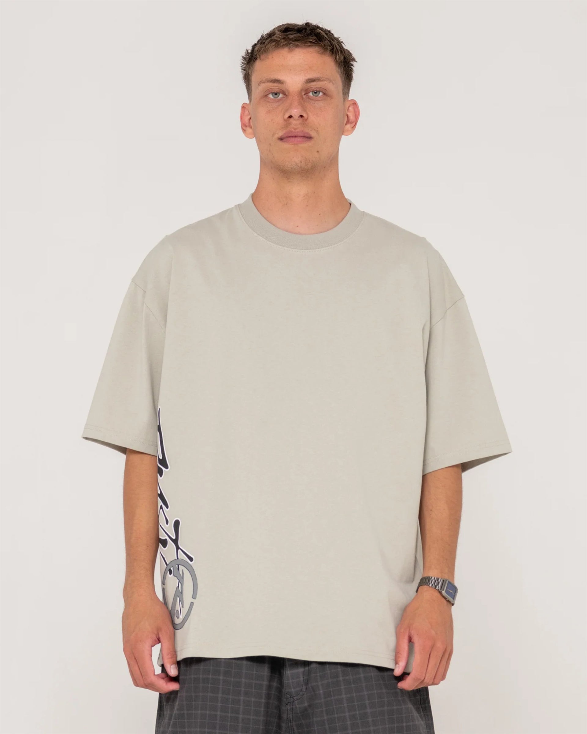 Rusty Spraya Short Sleeve T-Shirt - Abbey Stone