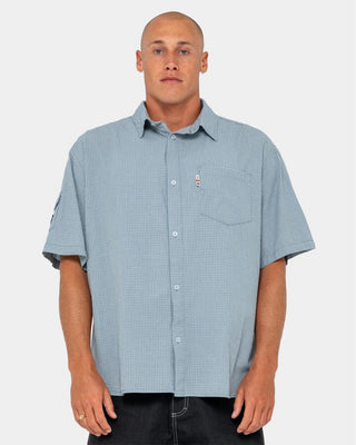 Rusty Stasha Pocket Short Sleeve Shirt -China Blue