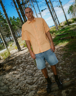 Rusty Stasha Pocket Short Sleeve Shirt - Orange
