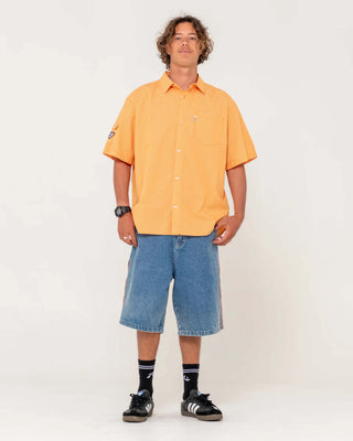 Rusty Stasha Pocket Short Sleeve Shirt - Orange