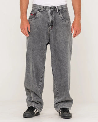 Rusty Stitch Up Baggy Jean - Black