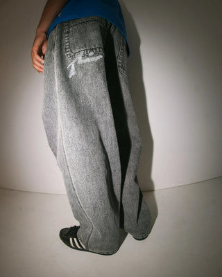 Rusty Stitch Up Baggy Jean - Black