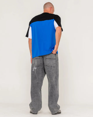 Rusty Stitch Up Baggy Jean - Black
