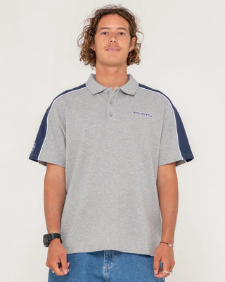 Rusty Straight Shooter Short Sleeve Polo - Grey Marle