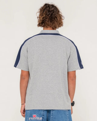 Rusty Straight Shooter Short Sleeve Polo - Grey Marle