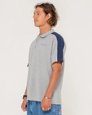 Rusty Straight Shooter Short Sleeve Polo - Grey Marle