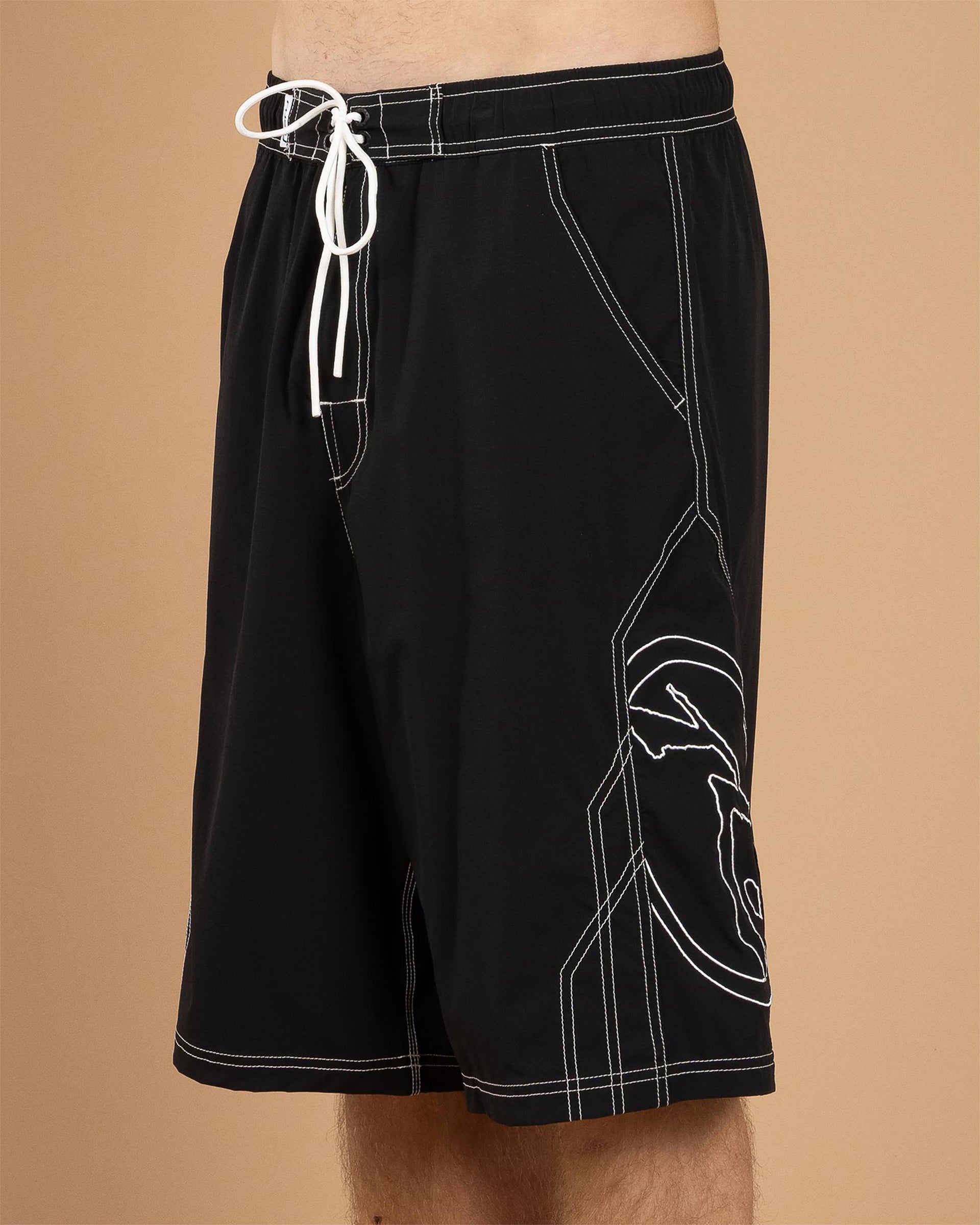 Rusty Tombstones Hybrid Waist Boardshort - Black
