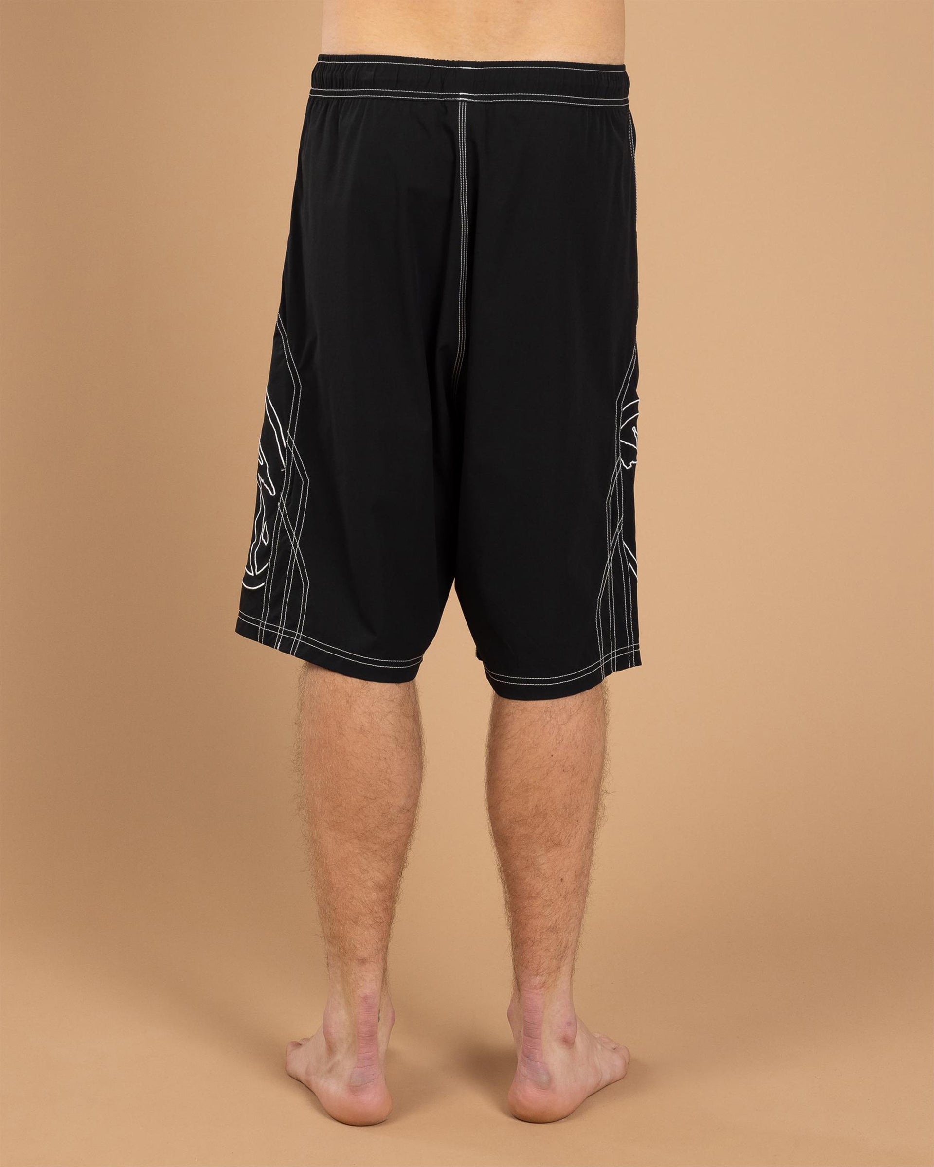 Rusty Tombstones Hybrid Waist Boardshort - Black