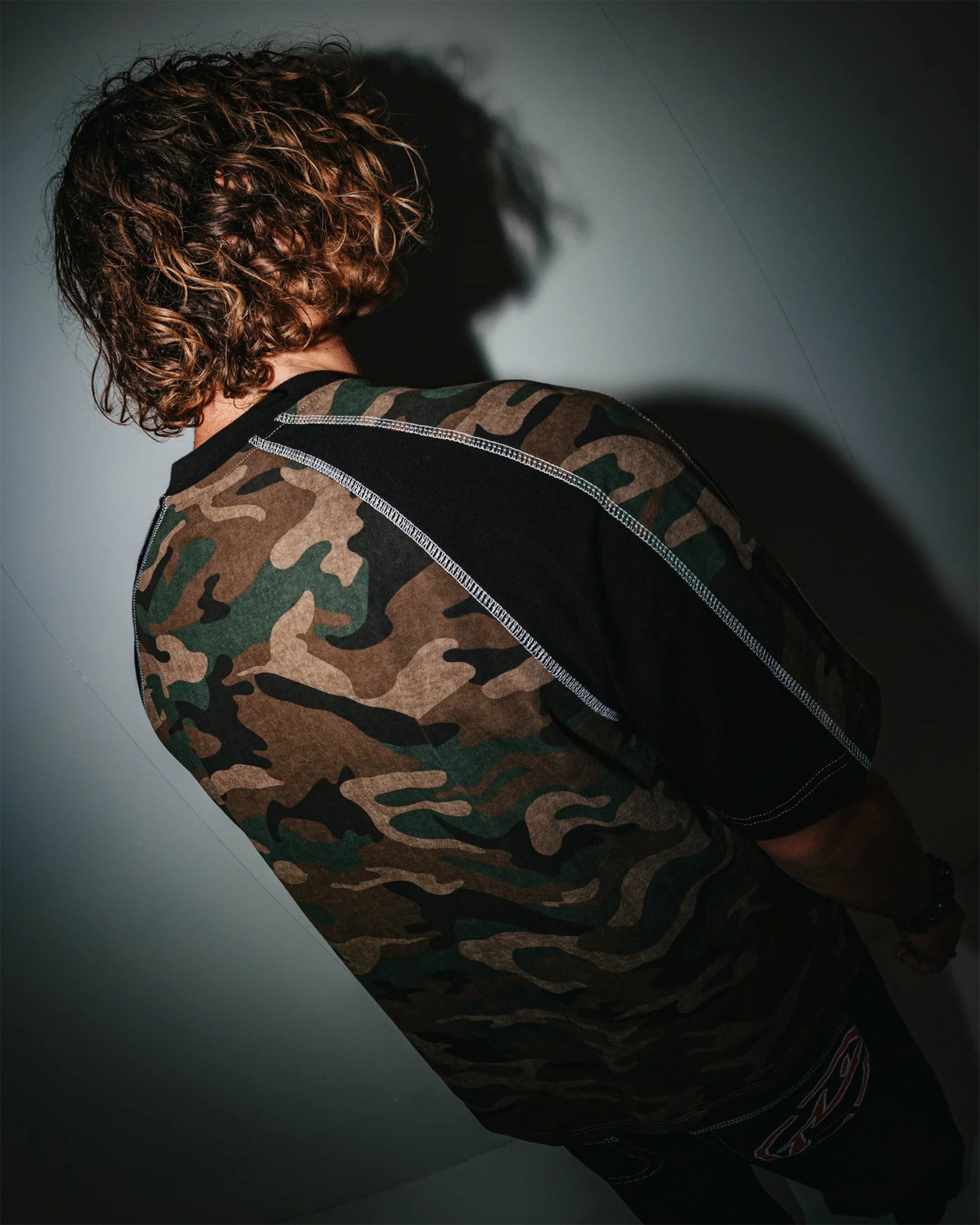 Rusty Woof Raglan Short Sleeve T-Shirt - Camo