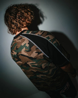 Rusty Woof Raglan Short Sleeve T-Shirt - Camo