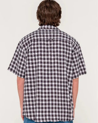Rusty Worldwide Curved Hem Short Sleeve Shirt - Carbon